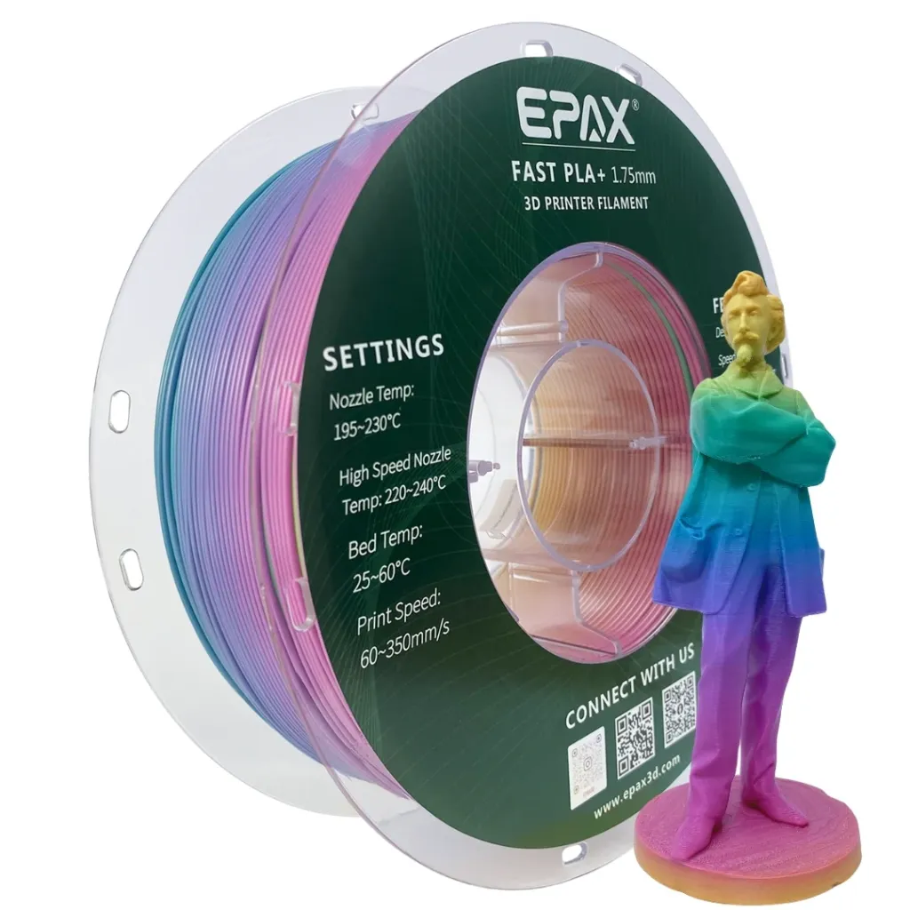 EPAX Fast PLA+  Candy Rainbow (glows in the dark)