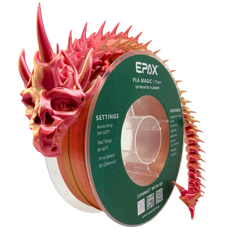 EPAX Magic Silk PLA Coral Sunrise (Coral Pink / Gold)
