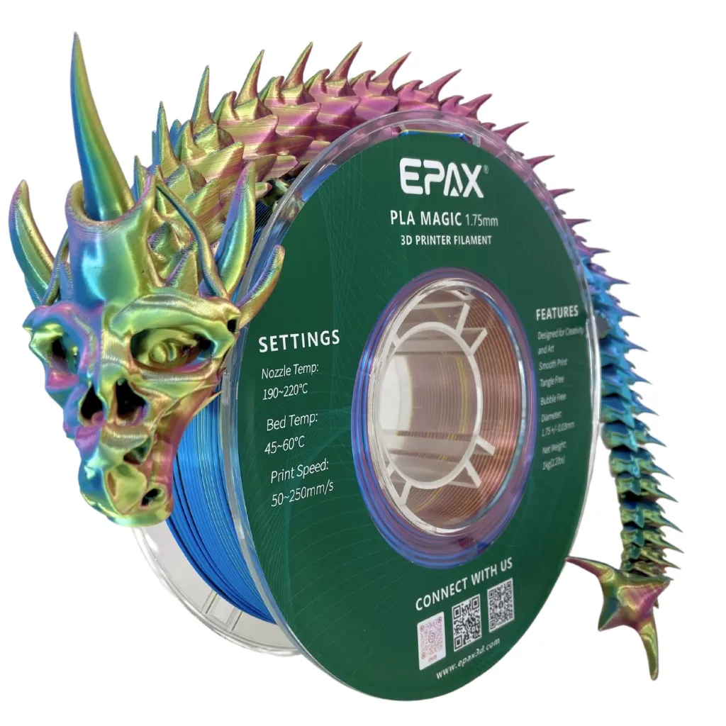 EPAX Magic Silk PLA Prism (Pink / Blue / Gold)