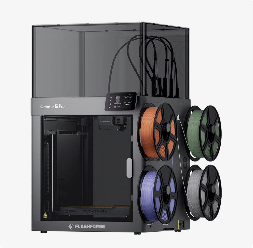 Flashforge Creator 5 Pro - 4-Toolheads Enclosed Multi-Color 3D Printer